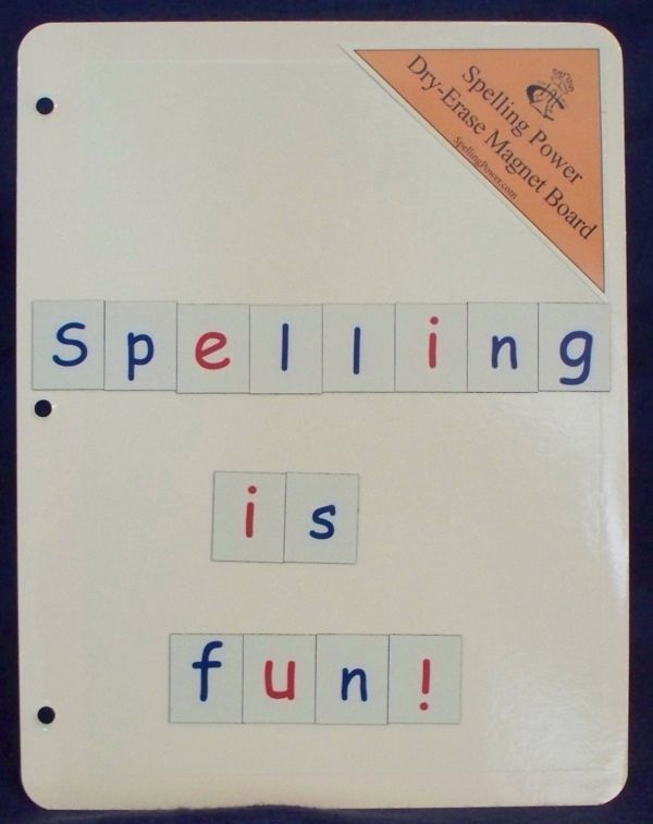 Spelling Power Magnetic Notebook Page